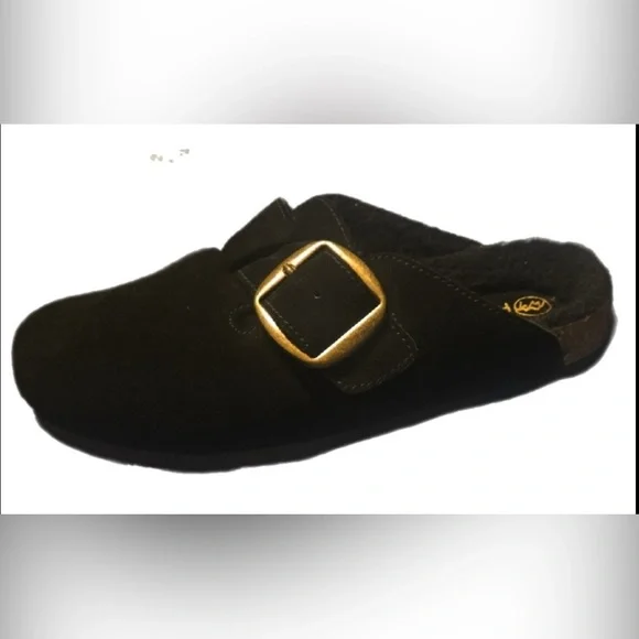 White Mountain Suede Footbed Clogs Sz 8.5 - Picture 2 of 3